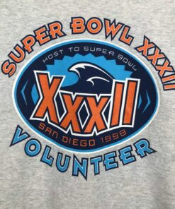 Vintage Style 90’s Pro Player San Diego Super Bowl Volunteer Crew Neck Sweatshirt Printed Big Logo Super Bowl Sweater Pullover