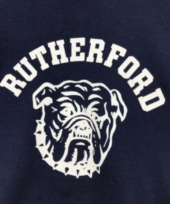 Vintage Style 90’s Rutherford Bulldogs Crewneck Sweatshirt Printed Big Logo Rutherford High School Bulldogs Sweater Pullover, Hoodie, Shirt Gifts for Fans