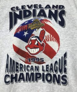Vintage Style 90’s Starter MLB Cleveland Indians Crewneck Sweatshirt Printed Spell Out Big Logo MLB Cleveland Indians Sweater Pullover, Hoodie, Shirt Gifts for Fans