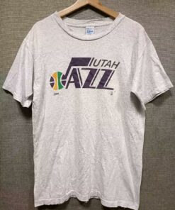 Vintage Style 90s T Shirt BNA Utah Jazz T-Shirt Sweatshirt Pullover Hoodie Reprinted Full Color Full Size Gift for BNA Fans