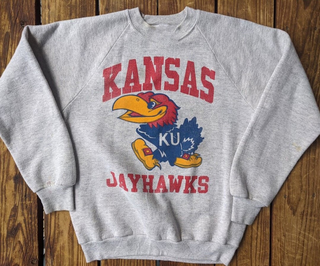 Vintage Style 90s University of Kansas Jayhawks Sweatshirt, Kansas Jayhawks Shirt, Vintage Style 90s Shirt, Gift For Her, Gift For Him