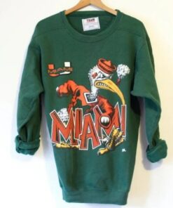 Vintage Style 90s University of Miami Hurricanes Sweatshirt, Miami Hurricanes Hoodie, Miami Hurricanese Shirt, Gift For Her, Gift For Him
