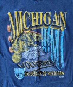 Vintage Style 90s University of Michigan Wolverines Football T-shirt, Vintage Style 90s Shirt, Gift For Her, Gift For Him, Michigan Wolverines Shirt