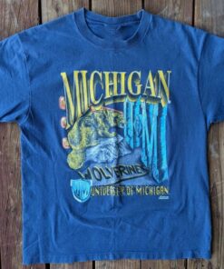 Vintage Style 90s University of Michigan Wolverines Football T-shirt, Vintage Style 90s Shirt, Gift For Her, Gift For Him, Michigan Wolverines Sweatshirt, Hoodie