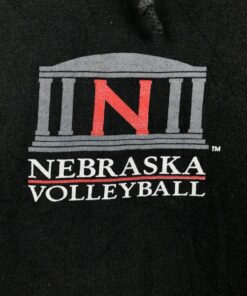 Vintage Style 90’s University of Nebraska Volleyball Pullover Hoodie Printed Big Logo Nebraska Volleyball Sweater Pullover, Hoodie, Shirt Gifts for Fans