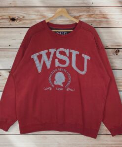 Vintage Style 90’s Washington State University Crewneck Sweatshirt Printed Spell Out Big Logo Washington State Sweater Pullover, Hoodie, Shirt Gifts for Fans