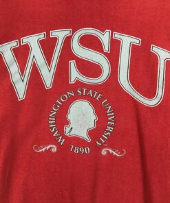 Vintage Style 90’s Washington State University Crewneck Sweatshirt Printed Spell Out Big Logo Washington State Sweater Pullover, Hoodie, Shirt Gifts for Fans