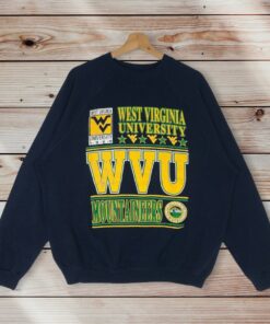 Vintage Style 90’s West Virginia Mountaineers Crewneck Sweatshirt Printed Spell Out Big Logo West Virginia University Sweater Pullover