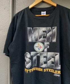 Vintage Style American Tee NFL Steelers T Shirt Hoodie Sweatshirt Full Size Full Color Gift for NFL Fans