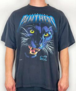 Vintage Style Carolina Panthers Realism T-Shirt Sweatshirt Pullover Hoodie Reprinted Full Color Full Size Gift for NFL Fans