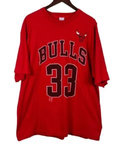 Vintage Style Chicago Bulls Pippen Jersey T-Shirt Sweatshirt Pullover Hoodie Reprinted Full Color Full Size Gift for Chicago Bulls Fans