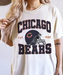 Vintage Style Chicago Football Crewneck Sweatshirt Hoodie Shirt, Retro Unisex Crew Gift For Her 90s Bears Style