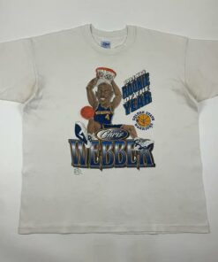 Vintage Style Chris Webber Golden State Warriors Caricature T Shirt Hoodie Sweatshirt Full Size Full Color Gift for BNA Fans