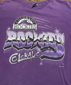 Vintage Style Colorado Rockies 1994 T-Shirt Sweatshirt Pullover Hoodie Reprinted Full Color Full Size