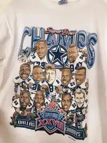 Vintage Style Dallas Cowboys Superbowl 1993 T-Shirt Sweatshirt Pullover Hoodie Reprinted Full Color Full Size Gift for NFL Fans