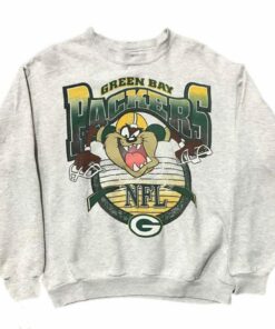 Vintage Style Green Bay Packers Looney Tunes Sweatshirt Hoodie Shirt Full Size, Gifts for Fans