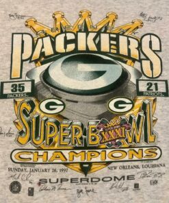 Vintage Style Green Bay Packers Super Bowl Crewneck T Shirt Hoodie Sweatshirt Full Size Full Color Gift for NFL Fans