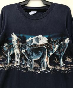 Vintage Style Group Of Wolf T-Shirt Sweatshirt Pullover Hoodie Reprinted Full Color Full Size
