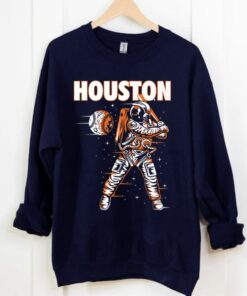 Vintage Style Houston Baseball Team Astronaut Space Boy Navy Sweatshirt Shirt Hoodie