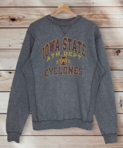 Vintage Style IOWA STATE UNIVERSITY Cyclones College Football Printed Spell Out Crew Neck Sweatshirt, Hoodie, Shirt Gifts for Fans