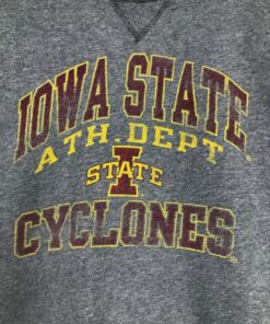 Vintage Style IOWA STATE UNIVERSITY Cyclones College Football Printed Spell Out Crew Neck Sweatshirt, Hoodie, Shirt Gifts for Fans