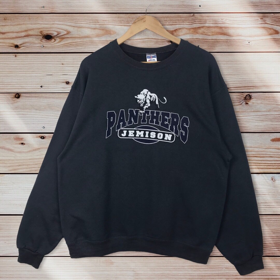 Vintage Style Jemison Panthers Football Crewneck Sweatshirt Printed Logo Jemison High School Panthers Team Sweater Pullover, Hoodie, Shirt Gifts for Fans