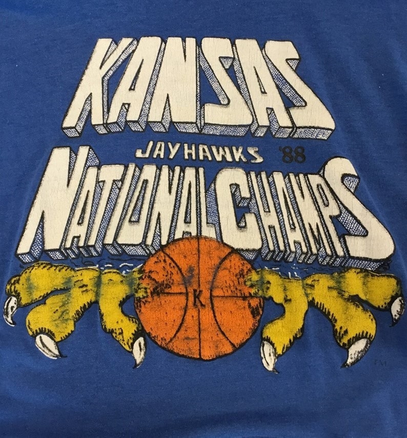 Vintage Style Kansas Jayhawks 1988 National Champs T-Shirt, Kansas Jayhawks Shirt, Vintage Style 90s Shirt, Gift For Her, Kansas Jayhawks Sweatshirt