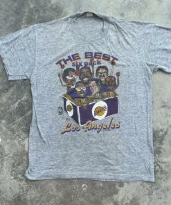 Vintage Style LA Lakers The Best Six Pack Tshirt Hoodie Sweatshirt Full Size Full Color Gift for L.A.Lakers Fans