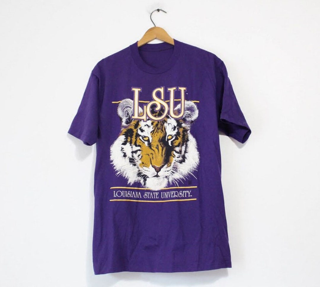 Vintage Style Louisiana State University LSU Tigers T-Shirt, Louisiana State SweatShirt, Vintage Style 90 Shirt, Gift For Her, Gift For Him, LSU Sweater