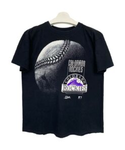 Vintage Style MLB 1992 Colorado Rockies T Shirt Hoodie Sweatshirt Full Size Full Color