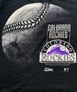 Vintage Style MLB 1992 Colorado Rockies T Shirt Hoodie Sweatshirt Full Size Full Color