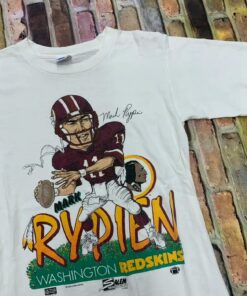 Vintage Style Mark Rypien T Shirt Hoodie Sweatshirt Full Size Full Color Gift for NFL Fans