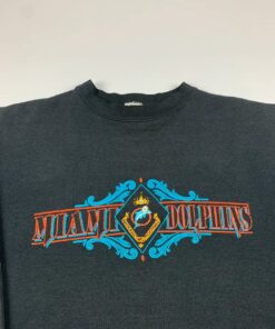Vintage Style Miami Dolphins T Shirt Hoodie Sweatshirt Full Size Full Color Gift for NFL Fans