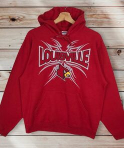Vintage Style NCAA Louisville Cardinals Pullover Hoodie Printed Spell Out Big Logo NCAA Louisville Cardinals Sweater Pullover Hoodie, Shirt Gifts for Fans