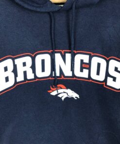 Vintage Style NFL Denver Broncos Pullover Hoodie Printed Spell Out Logo NFL Denver Broncos Sweater Pullover, Hoodie, Shirt Gifts for Fans