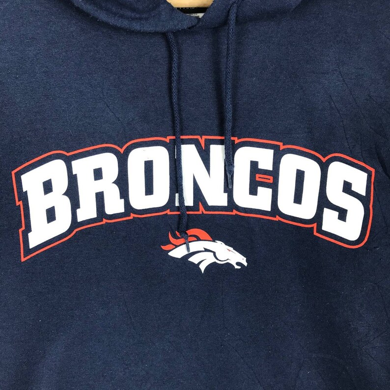 Vintage Style NFL Denver Broncos Pullover Hoodie Printed Spell Out Logo NFL Denver Broncos Sweater Pullover, Hoodie, Shirt Gifts for Fans