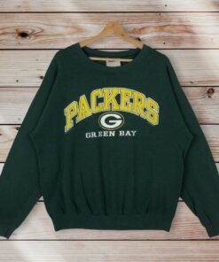Vintage Style NFL Green Bay Packers Crewneck Sweatshirt Printed Spell Out Big Logo NFL Green Bay Packers Sweater Pullover Hoodie, Shirt Gifts for Fans