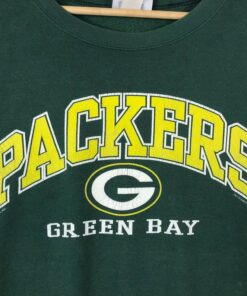 Vintage Style NFL Green Bay Packers Crewneck Sweatshirt Printed Spell Out Big Logo NFL Green Bay Packers Sweater Pullover Hoodie, Shirt Gifts for Fans