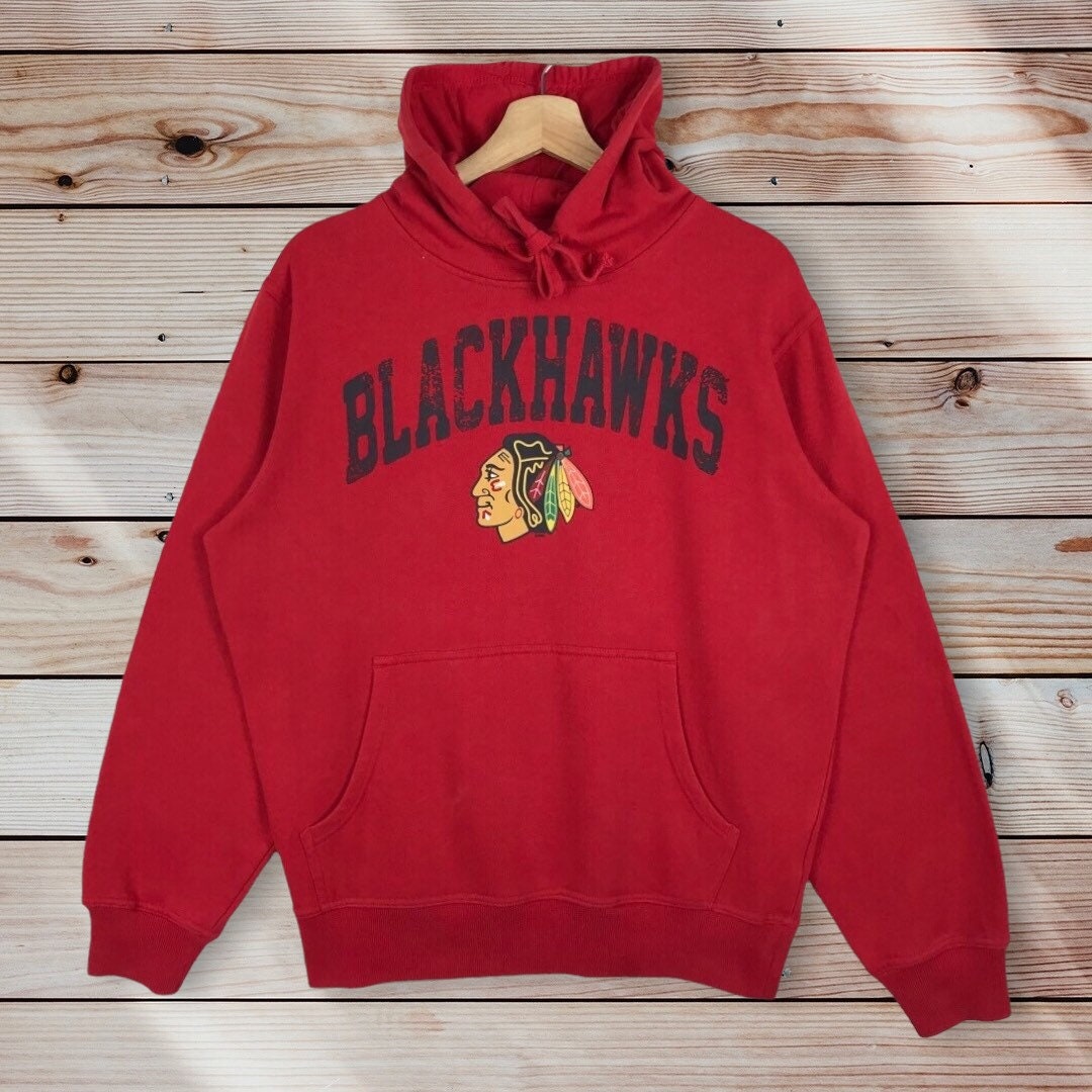 Vintage Style NHL Chicago Blackhawk Pullover Hoodie Printed Spell Out Big Logo NHL Chicago Blackhawk Sweater Pullover, Hoodie, Shirt Gifts for Fans