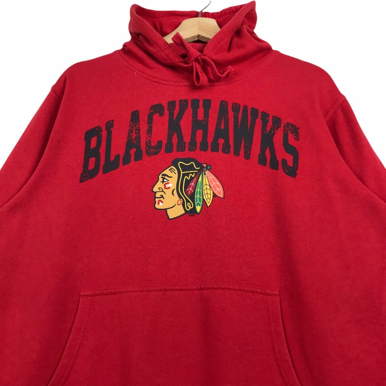 Vintage Style NHL Chicago Blackhawk Pullover Hoodie Printed Spell Out Big Logo NHL Chicago Blackhawk Sweater Pullover, Hoodie, Shirt Gifts for Fans