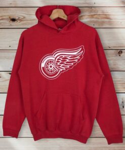 Vintage Style NHL Detroit Red Wings Pullover Hoodie Printed Big Logo NHL Detroit Red Wings Sweater Pullover, Hoodie, Shirt Gifts for Fans