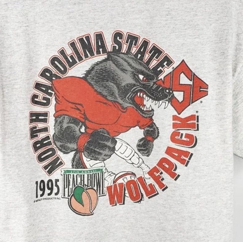 Vintage Style North Carolina State University Wolfpack Peach Bowl Champions T-Shirt, North Carolina State SweatShirt, Gift For Her, Gift For Him,