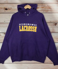 Vintage Style Oconomowoc Lacrosse Pullover Hoodie Printed Spell Out Logo Oconomowoc High School Lacrosse Team Sweater Pullover, Hoodie, Shirt Gifts for Fans