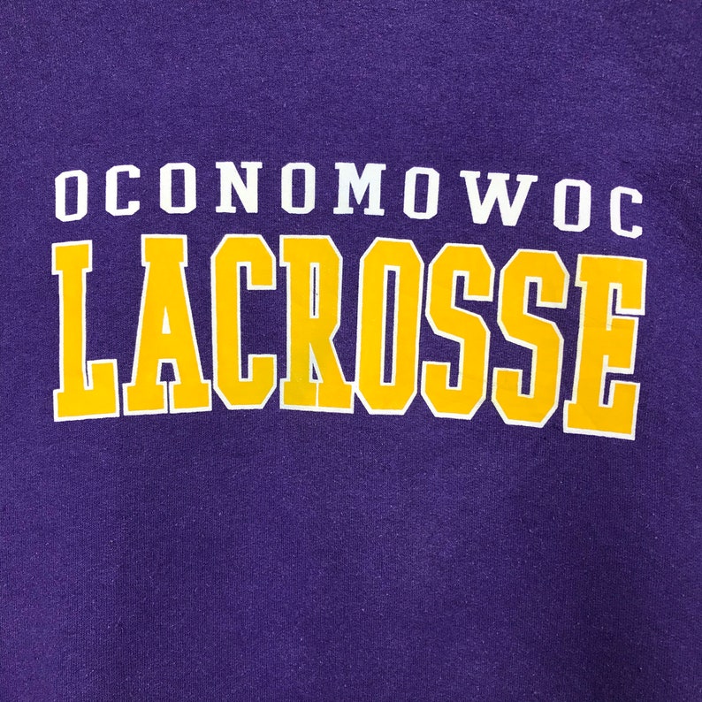 Vintage Style Oconomowoc Lacrosse Pullover Hoodie Printed Spell Out Logo Oconomowoc High School Lacrosse Team Sweater Pullover, Hoodie, Shirt Gifts for Fans