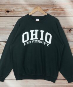 Vintage Style Ohio University Crewneck Sweatshirt Printed Spell Out Logo Ohio State University Sweater Pullover