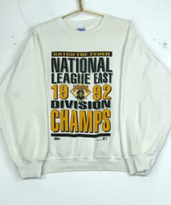 Vintage Style Pittsburgh Pirates Division Champs Crewneck 1992 MLB T Shirt Hoodie Sweatshirt Full Size Full Color
