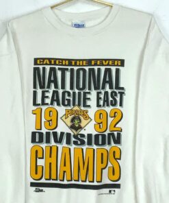 Vintage Style Pittsburgh Pirates Division Champs Crewneck 1992 MLB T Shirt Hoodie Sweatshirt Full Size Full Color