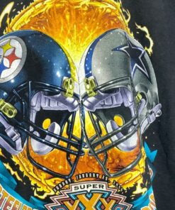 Vintage Style Steelers Vs. Cowboys 1996 Super Bowl T-Shirt Sweatshirt Pullover Hoodie Reprinted Full Color Full Size Gift for NFL Fans