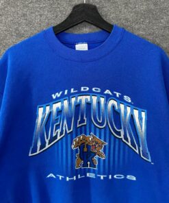 Vintage Style University Kentucky Wildcats Athletics American College T Shirt Hoodie Sweatshirt Full Size Full Color
