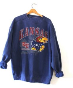 Vintage Style University of Kansas Jayhawks Sweatshirt, Kansas Jayhawks Sweater, Vintage Style 90s Shirt, Gift for Her, Gift For Him